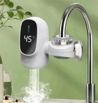 Проточный водонагреватель на кран Water Heater ZSW-D03 c LCD дисплеем 3 кВт, быстрый нагрев воды, белый