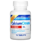 Кальцій Цитрат та вітамін D3 Calcium Citrate + D3 Maximum 21st Century 75 таблеток