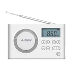 Радиоприемник цифровой AIBEN с аккумулятором Радіо FM Stereo LED-дисплей White