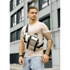 Велика чоловіча поясна сумка бананка Sambag DynamicDart сіра