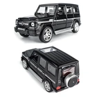 Модель автомобіля Mercedes AMG G65 чорна 1:32 — металева інерційна машинка з відкриванням дверей і підсвіткою фар