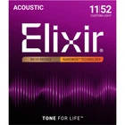 Струни Elixir 11027 NANOWEB 80/20 Bronze 11-52 Custom Light