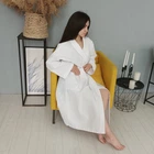 Вафельный халат Luxyart Кимоно размер (50-52) L 100% хлопок белый (LS-0402)