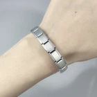 Браслет сегментный, эластичный из нержавеющей стали, без страз. 18см