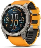 Смарт-часы Garmin Fenix 8 51mm AMOLED Sapphire Titanium w. Spark Orange/Graphite Silicone Band (010-02905-10/11)