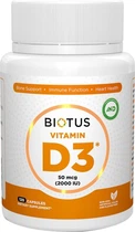 Витамин D3 Biotus 2000 МЕ 120 капсул (BIO-530081)