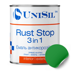 Эмаль Rust Stop 3в1 Unisil зеленая 0.75 л