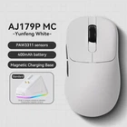 Безпровідна Ігрова Миша Ajazz Aj179P MC White 2.4G/Bluetooth/USB type-c із зарядною догстанцією Сенсор PAW3311