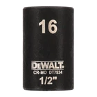 Головка торцева ударна "IMPACT" DeWALT, коротка, 1/2" х 16 мм, шестигранна (DT7534)