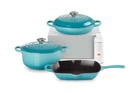 Набір посуду Le Creuset з очищувачем Teal (lc_set3_seateal)