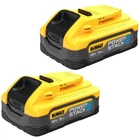 Акумуляторна батарея DeWALT, 18 В XR Li-lon PowerStack 5 Аг, 2 шт. в комплекті, вага 1.4 кг. Літій-іонна (DCBP518H2)