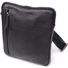 Сумка на плечо для мужчин из прочной зернистой кожи SHVIGEL Bag 23152 Черный