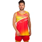 Форма для легкой атлетики мужская Zelart Lidong 8311 размер 3XL (175-180см) Red-Yellow