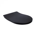 Сиденье для унитаза Qtap Robin Дюропласт черный с микролифтом Slim (SD00046079)