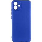 Чехол TPU GETMAN Liquid Silk Full Camera для Samsung Galaxy A07 Синий / Deep navy