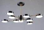 Стельова LED люстра в стилі лофт Sirius 62W 3000-6500К чорна/мідь IP20 B N6369/8 COP+BK