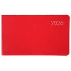 Еженедельник 10х17см Leo Planner датированный 2026 "Glory", мягкий, красный, 128 страниц (252652)