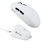 Геймерська акумуляторна бездротова (Bluetooth + 2,4G) миша Attack Shark G3 PRO, 6 кнопок, PAW3311, 25000DPI, Charge Dock, Біла/White (G3PROW)