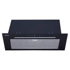 Чорна повновбудована сенсорная потужна кухонна витяжка WEILOR PBSR 72651 GLASS BL 1300 LED Strip, 75 см