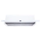 Белая сенсорная мощная телескопическая кухонная вытяжка WEILOR PTS 9265 WH 1300 LED Strip, 90 см, 1300 куб.м.