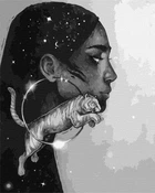 Картина за номерами Сузір'я тигра з фарбами металік lesya nedzelska art 40х50 Идейка (KHO4970)