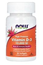 Витамины Now Foods Vitamin D-3 Highest Potency 10,000 IU 30 капсул