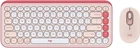 Комплект (клавиатура, мышь) Logitech POP Icon Combo Tonal Rose (920-013142)
