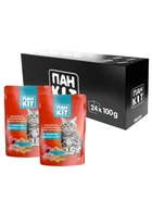 Влажный корм для кошек Пан Кот с сочной индейкой в соусе 100 г