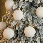 Набір новорічних оксамитових іграшок на ялинку "Шарм" 25 куль білий (77941552)