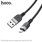 Кабель HOCO X109 Energy silicone charging data cable Micro 2,4A/1m. Black