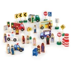 Набор фигурок и машин Guidecraft Block Play к Дороге из дерева 36 деталей (G6717)