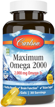 Максимальная Омега, Maximum Omega, Carlson Labs, 2000 мг, 60 капсул (CAR-17200)