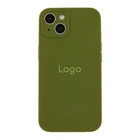Чохол Silicone Case Full Size with Frame для iPhone 13 Колір 45.Army Green