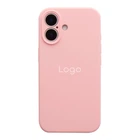 Чохол Silicone Case Full Size with Frame для iPhone 16 Колір 06.Light Pink