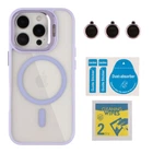 Чохол TPU+PC+Metal Stand Case with MagSafe and Camera Lenses для iPhone 16 Pro Max Колір Purple