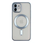 Чохол TPU Metallic Chrome Full Camera with Magsafe для iPhone 12 Колір Chrome Blue