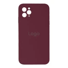 Чохол Silicone Case Square Full Camera для iPhone 11 Pro Max Колір 56.Wine Red