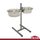 Подставка с мисками для собак Trixie 24923 на регулируемой подставке металлическая 2x4,5 л/29 см (TX-24923) 4011905249230