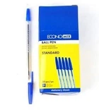 Набор шариковых ручек 50 шт Economix Standard Синий 0.5 мм Прозрачный корпус (E10117-02)