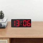 Годинник Deepfox DS-6628 LED цифровий електронний настільний Будильник Дата Температура 15.5 х 6.3см червоний