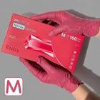 Перчатки нитриловые MediOK Ruby размер M бордового цвета 100 шт