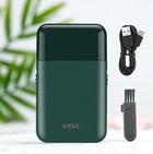 Електробритва акумуляторна VGR, сіткова, з портом зарядки USB Type-C, для щоденного сухого гоління, Зелений (О93)