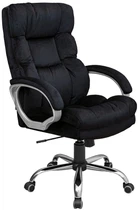 Офісне крісло керівника ManhattanDesign Хром Tilt М-1 Black (Прогумовані колеса)