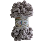 Пряжа Alize Puffy №268 сіро-бежевий, для в'язання руками