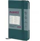 Еженедельник на 2026 год А6 (9*15) Axent Pocket Strong 8508-26-63-A - лазурный