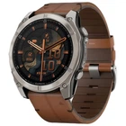 Смарт-часы Garmin fenix 8 51mm,AMOLED,Sapphire, Bare Ti, Blk/Chsnt Lthr (m445071)