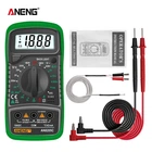 Мультиметр цифровой тестер ANENG AN8205C + термопара + батарейка. Зеленый