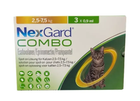 NexGard Combo комплексний засіб від бліх, кліщів, глистів для кішок 2,5-7,5 кг, 3 піпетки