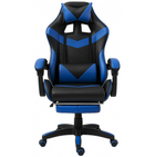 Крісло геймерське Comfort Game синє з підставкою для ног