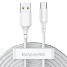 USB кабель Baseus Simple Wisdom Data Cable Kit USB для Type-C 5A (2PCS/Set) 1.5m White TZCATZJ-02
